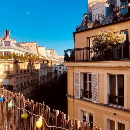 Charming Terrace In 2 Apartment Paris